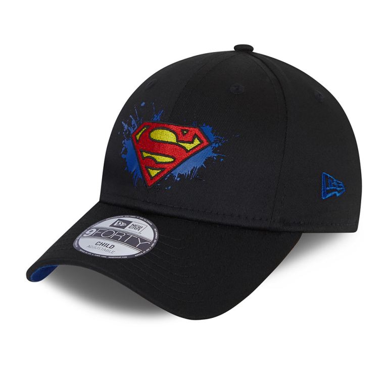 Gorras New Era 9forty Negros - Superman Character Splat Kids 70914FOQG